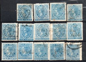 Canada Revenues Bill Stamps FB1-14 Used. Short set