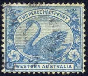 Australia Western Australia Sc# 75 Used 1899-1901 blue Swans