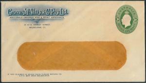 57884 - AUSTRALIA - POSTAL HISTORY: advertising STATIONERY COVER - WINE & Spirit