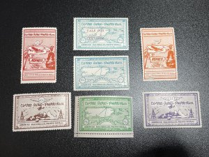 Puerto Rico Sanabria S1-7 unused semi-official airmail US Poss KSPhilatelics