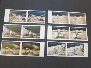 Ajman 1975 Sc 1131-6 space imperf. pair set MNH