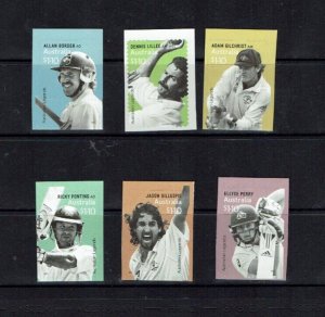 Australia: 2021. Australian Legends, Cricketers  Self-adhesives, MNH set.