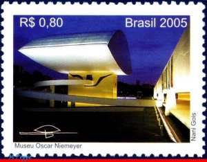 2955 BRAZIL 2005 OSCAR NIEMEYER MUSEUM, ARCHITECTURE, FAMOUS PEOPLE, C-2608 MNH