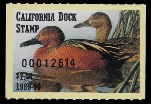 California #20 1989 Hunting Permit Stamp MNH