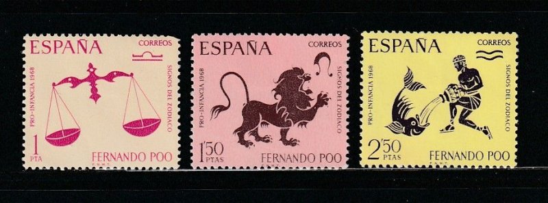 Fernando Po 254-256 Set MH Zodiac