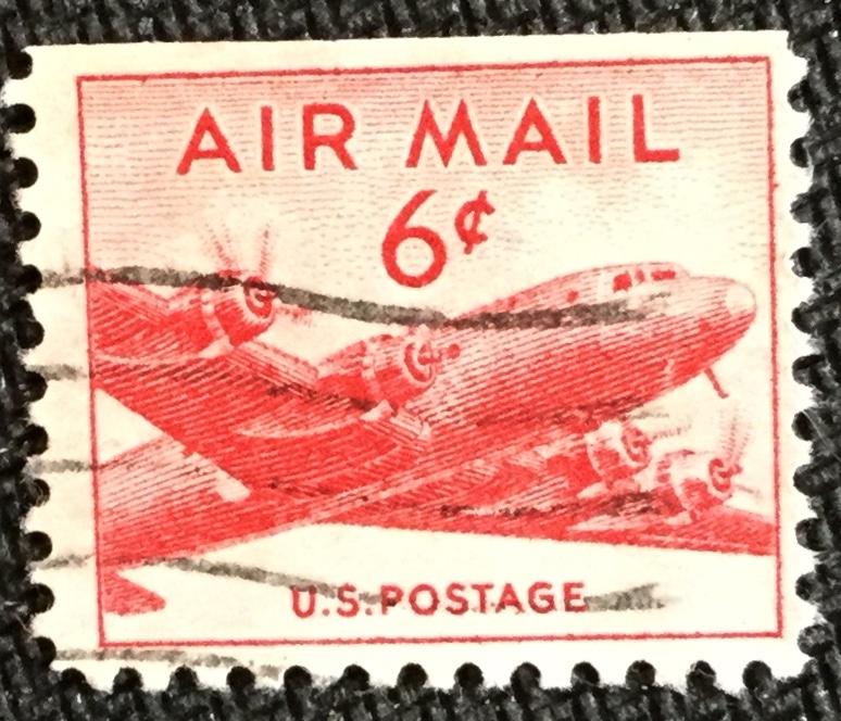 US #C39a Used Booklet Single DC-4 Skymaster Plane SCV $.20