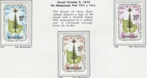 Norfolk Island    MNH sc  187 - 189