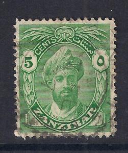 Zanzibar 1936 5ct Green used stamp SG 310 - B422 