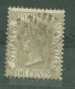 Straits Settlements #18 Used Single