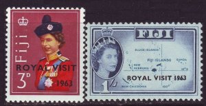 1963 Fiji 168-169 Overprint - Royal Visit