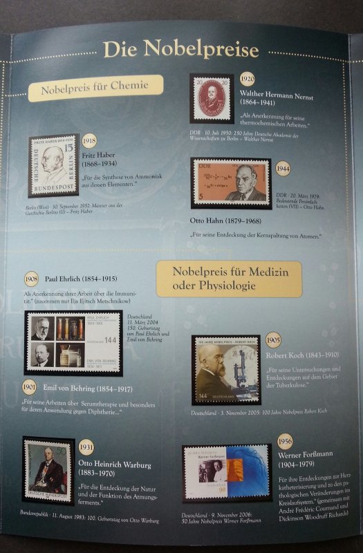 Germany Nobel Prize Albert Einstein Science Physic (folder set) MNH *rare