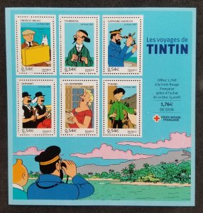 *FREE SHIP France Tintin The Adventures 2007 Comic Cartoon Animation (ms) MNH