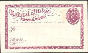 Scott UX65 Postal Card Centenary Mint Postal Card