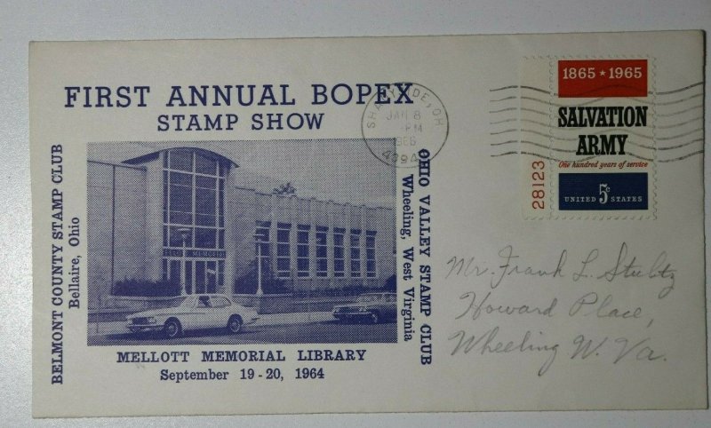 BOPEX Stamp Show Bellaire OH Lot of 3 1964 & 1969 Philatelic Expo Cachet Cover