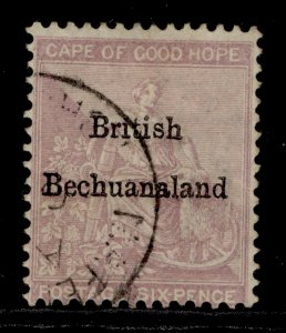 BRITISH BECHUANALAND QV SG7, 6d reddish purple, FINE USED. Cat £38.