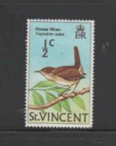 ST. VINCENT #279 1970 1/2c HOUSE WREN MINT VF NH O.G