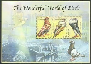 A0030 ST.VINCENT FAUNA THE WONDERFUL WORLD OF BIRDS KB MNH