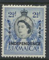 Jamaica  SG 183  - Mint light trace of hinge  -  see scan and details