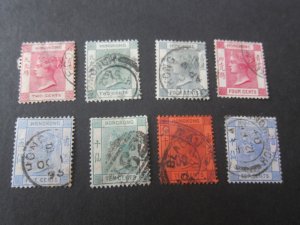 Hong Kong 1882 Sc 36b-40,43,45 FU