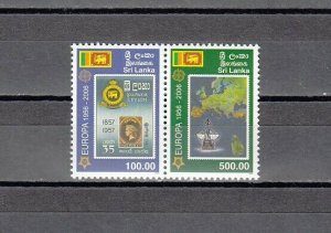 Sri Lanka, Scott cat.1539-1540. Europa Stamps, 50th Anniversary issue.