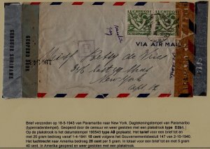 Suriname/USA censored cover 18.5.43