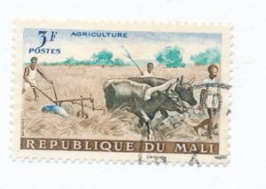   Mali 1961 Scott 19 used - 3fr, plowing, Agriculture