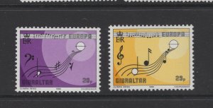 Gibraltar #471-72  (1985 Europa Music set) VFMNH CV $0.80