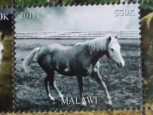 ​Malawi Stamp:2011-Beautiful Horses MNH Stamp sheet-#2