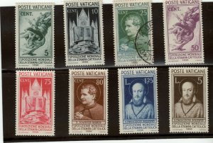 Vatican  Scott 47 - 54  Mixed Mint Condition.  #02 VAT47s