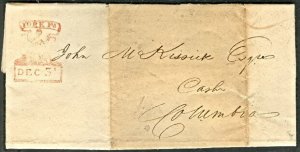 PENNSYLVANIA, York, 1827, Allegorical figure in red on SFL, rare cancel