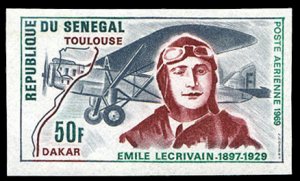 Senegal #C75, 1970 Emile Lecrivain, imperf. single, never hinged