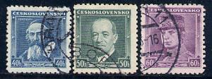 Czechoslovakia Scott # 215 - 217, used