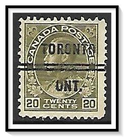 Canada Precancel #10-119 Toronto KG V Admirals Used
