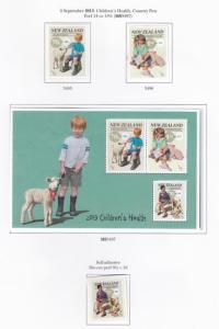 NEW ZEALAND # B209-B210+B212+B211 MLH S/SHEET CHILDREN AND FARM PETS