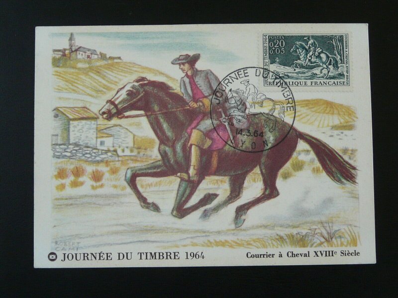 postal history 18th century horse maximum card stamp day 1964