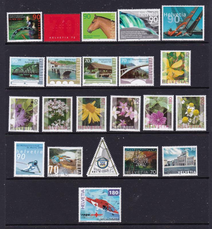 Switzerland a small lot of moderns MNH