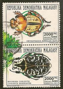 Madagascar  Scott  1160b,d    Beetles     Used