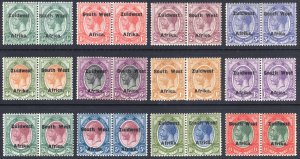 SWA 1924 1/2d-£1 - 9.5mm - Setting VI Pairs Scott 29-40 SG 29-40 MLH Cat $602