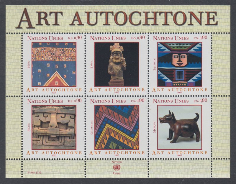 UN Geneva 405 Art Souvenir Sheet MNH VF