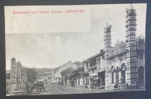 1909 Singapore Straits Settlements RPPC Postcard cover To Innsbruck Austria