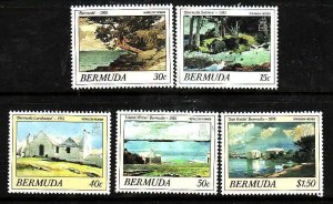 Bermuda-Sc#514-18- id6-unused NH set-Winslow Homer-Paintings-1987-