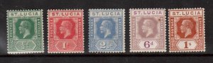 St Lucia #43 - #48 VF Mint