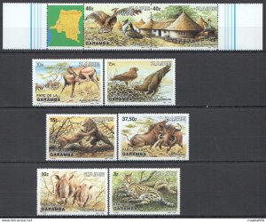 Ss1642 1984 Zaire Fauna Wild Animals Park Garamba Michel 32 Euro Set Mnh