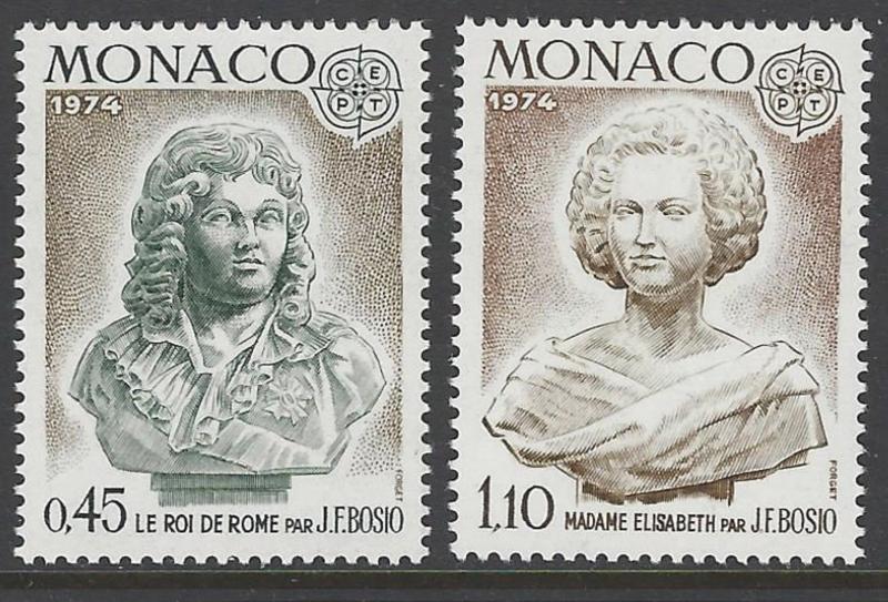 Monaco 1974 Europa Bosio VF MNH (903-4)