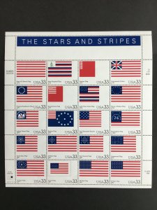 2000 sheet of postage stamps - Various Stars and Stripes, Sc# 3403