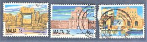 MALTA SCOTT #783, 784, 786 USED 1c, 2c, 4c 1991