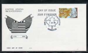 Canada #691 Franklin FDC SCS Cachet Hamilton unaddr C910