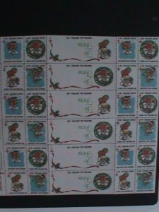 ​UNITED STATES-1986 CHRISTMAS SEAL FROM AMERICAN LUNG ASSOCIATION MNH SHEET-VF