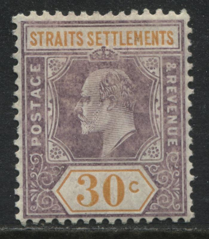 Straits Settlements KEVII 1909 30 cents mint o.g.