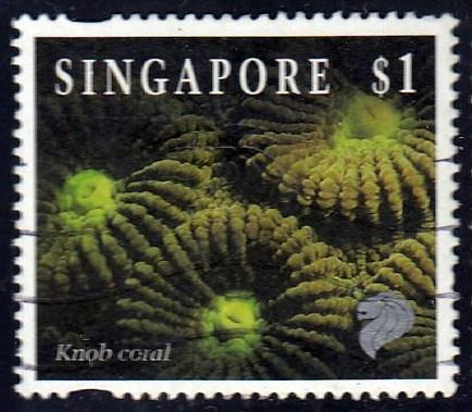 Singapore #682 Knob Coral, used. PM